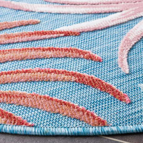Safavieh Cabana 6'-5" x 6'-5" Rug in Blue / Rust