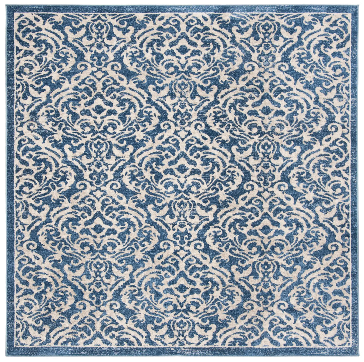 Safavieh Brentwood 6'-7" x 6'-7" Rug in Navy / Creme