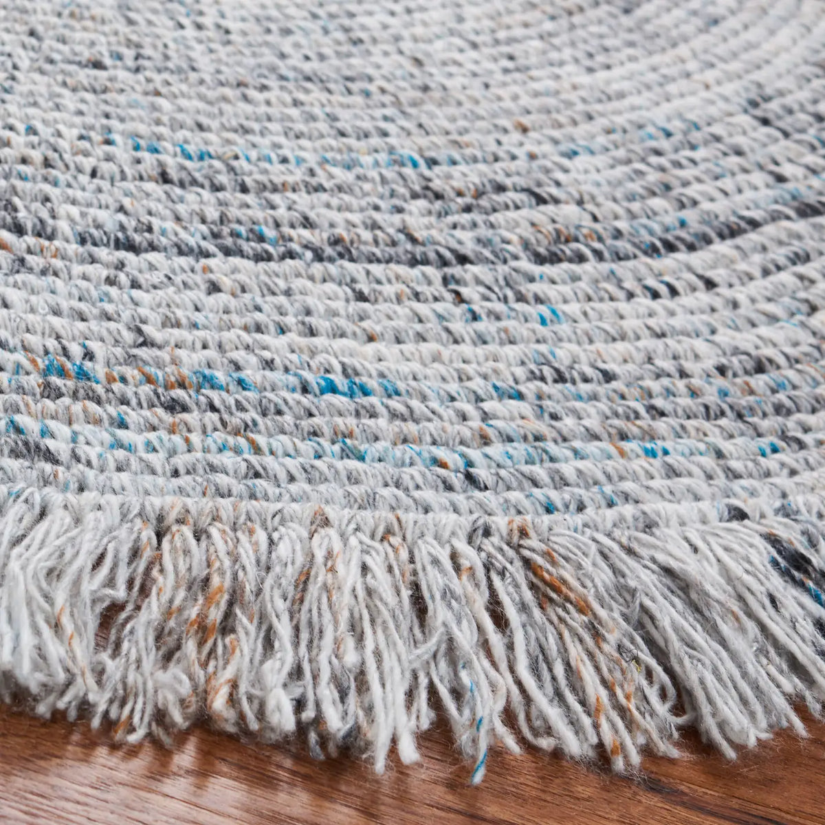 Safavieh Braided 5'-0" x 5'-0" Rug in Grey / Blue