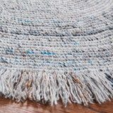 Safavieh Braided 5'-0" x 5'-0" Rug in Grey / Blue