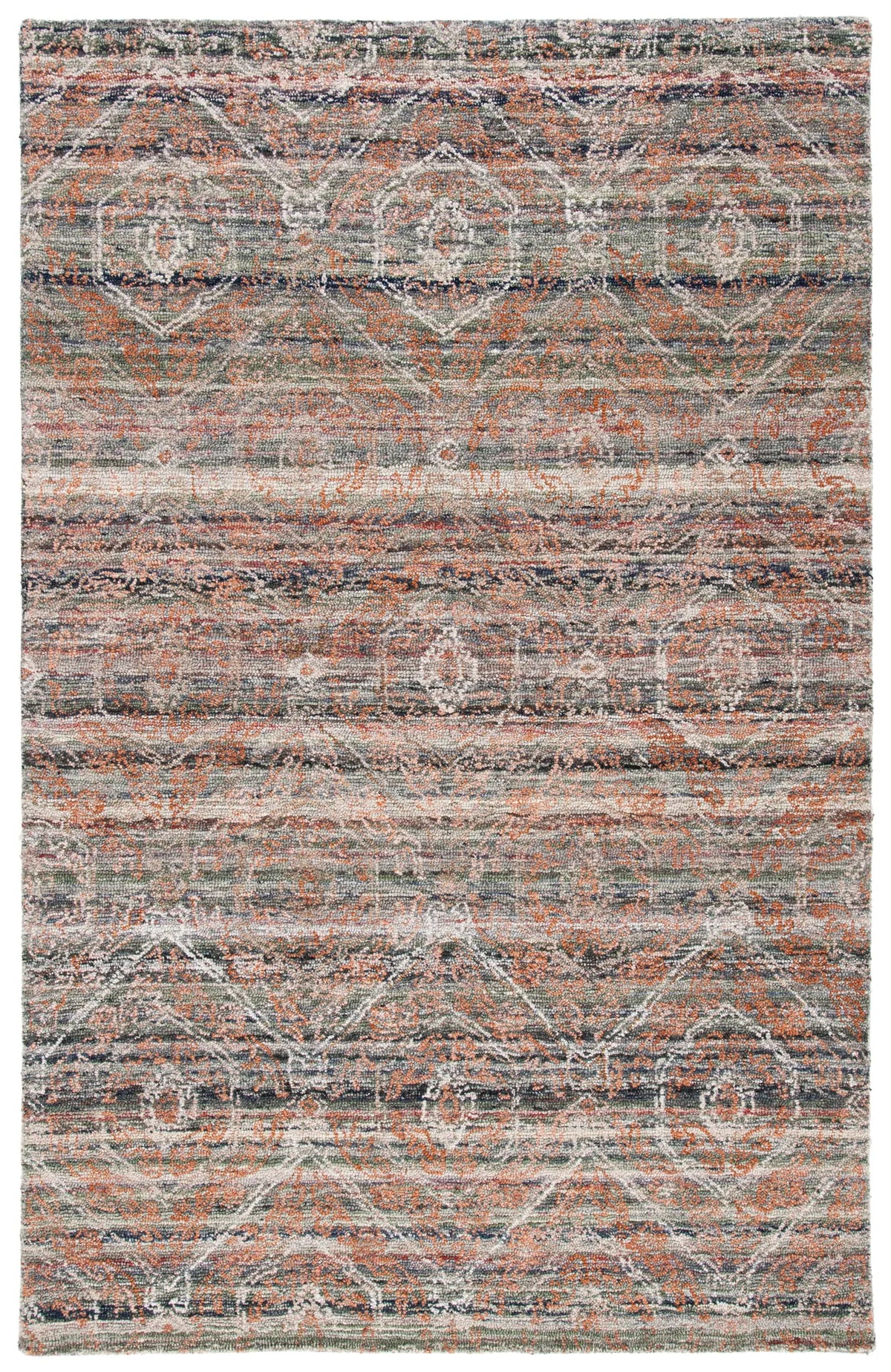 Safavieh Marquee 4'-0" x 6'-0" Rug in Grey / Rust