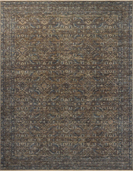 Loloi Heritage Her-14 Lagoon/Tobacco Rug - main flat