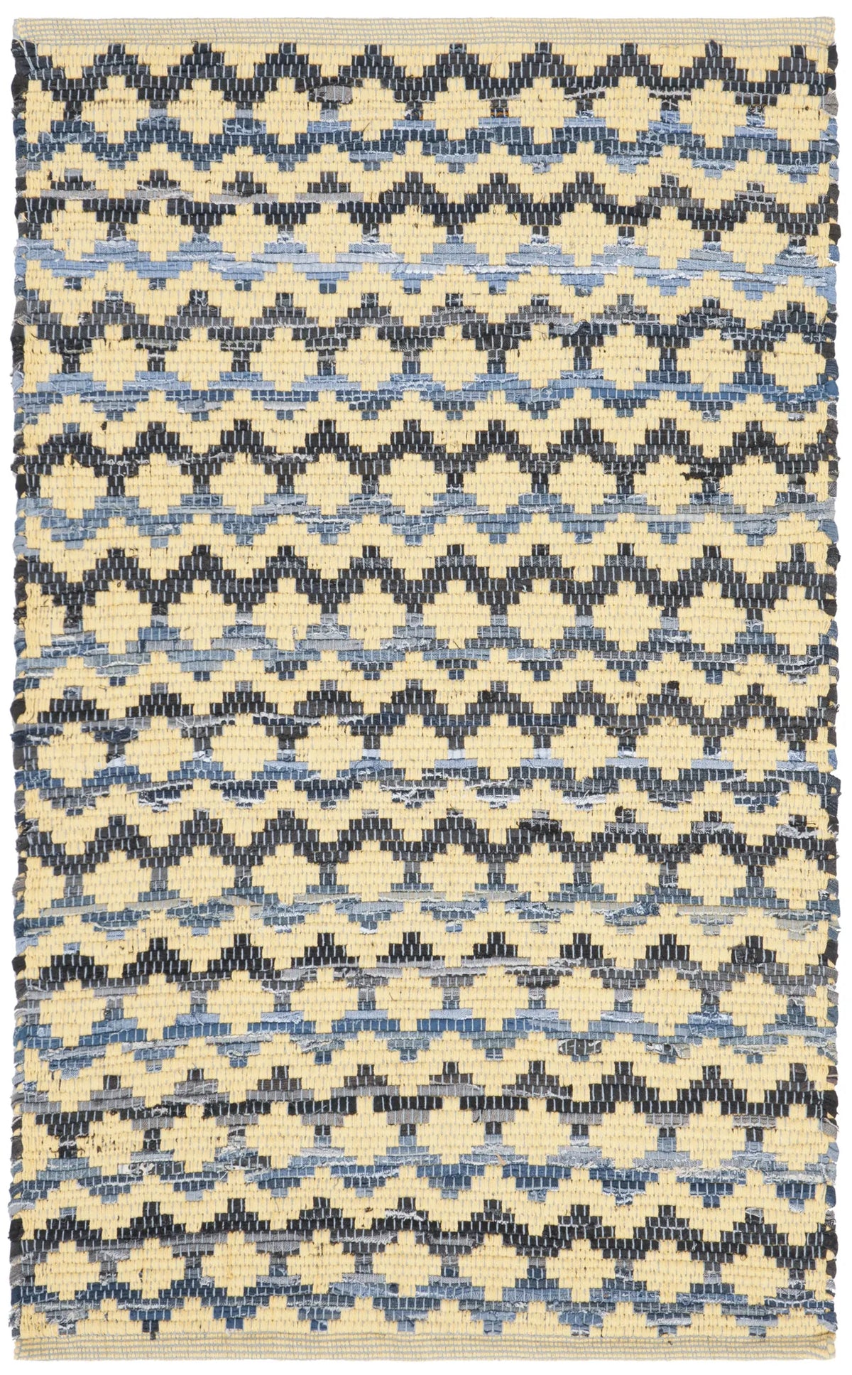 Safavieh Montauk 2'-6" x 4'-0" Rug in Gold / Blue/Black