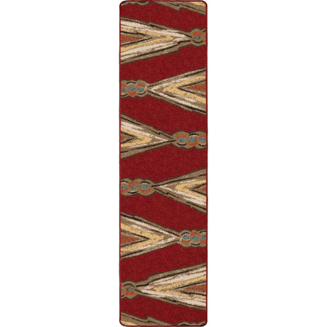 American Dakota Finger Weave Red Rug