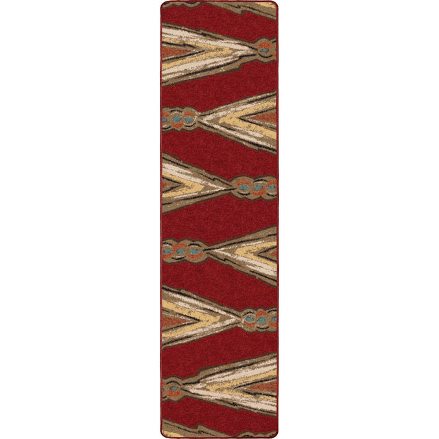 American Dakota Finger Weave Red Rug