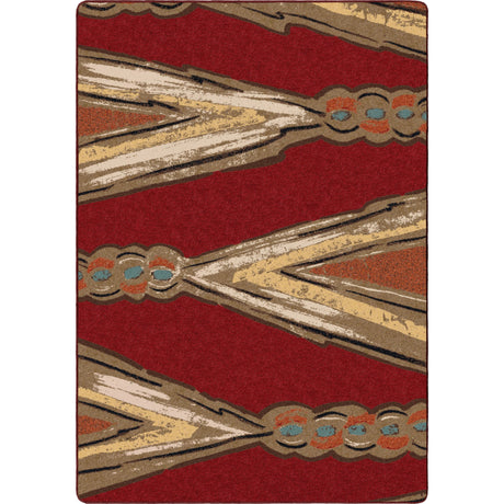 American Dakota Finger Weave Red Rug