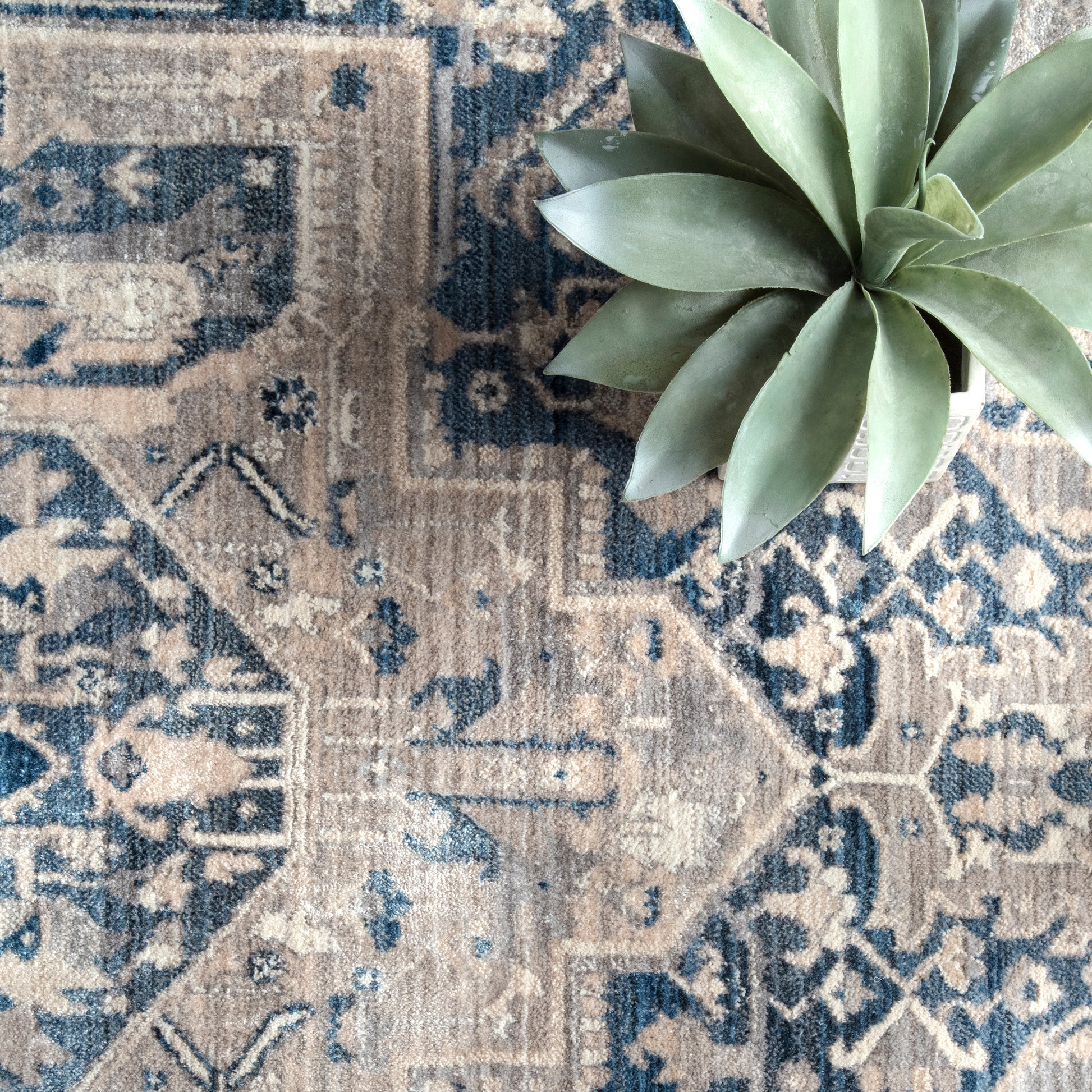 Nuloom Harriet Vintage Medallion Khmc04F Gray Area Rug