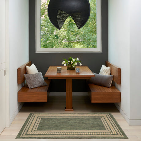 Nourison Horizon Indoor/Outdoor HOZ03 Green Contemporary Area Rugs