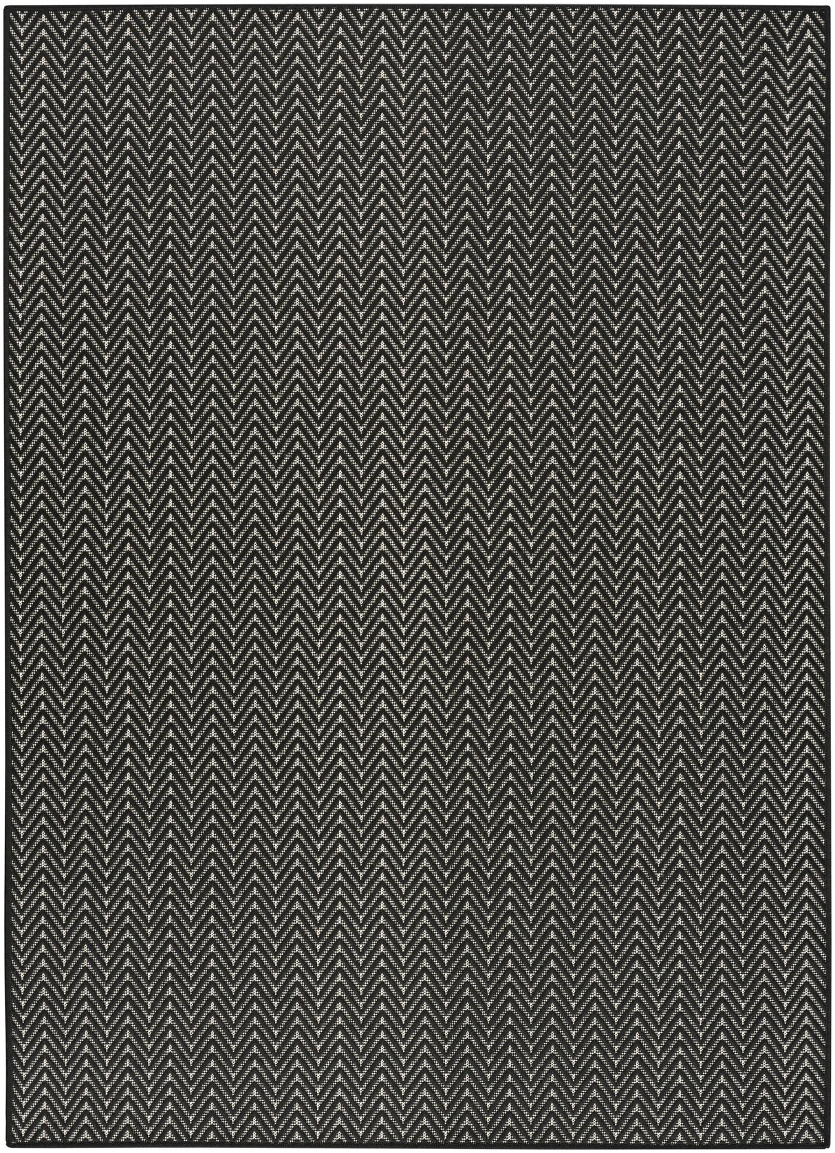 Nourison Horizon Indoor/Outdoor HOZ02 Black Contemporary Area Rugs