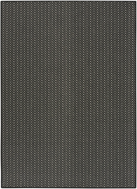 Nourison Horizon Indoor/Outdoor HOZ02 Black Contemporary Area Rugs