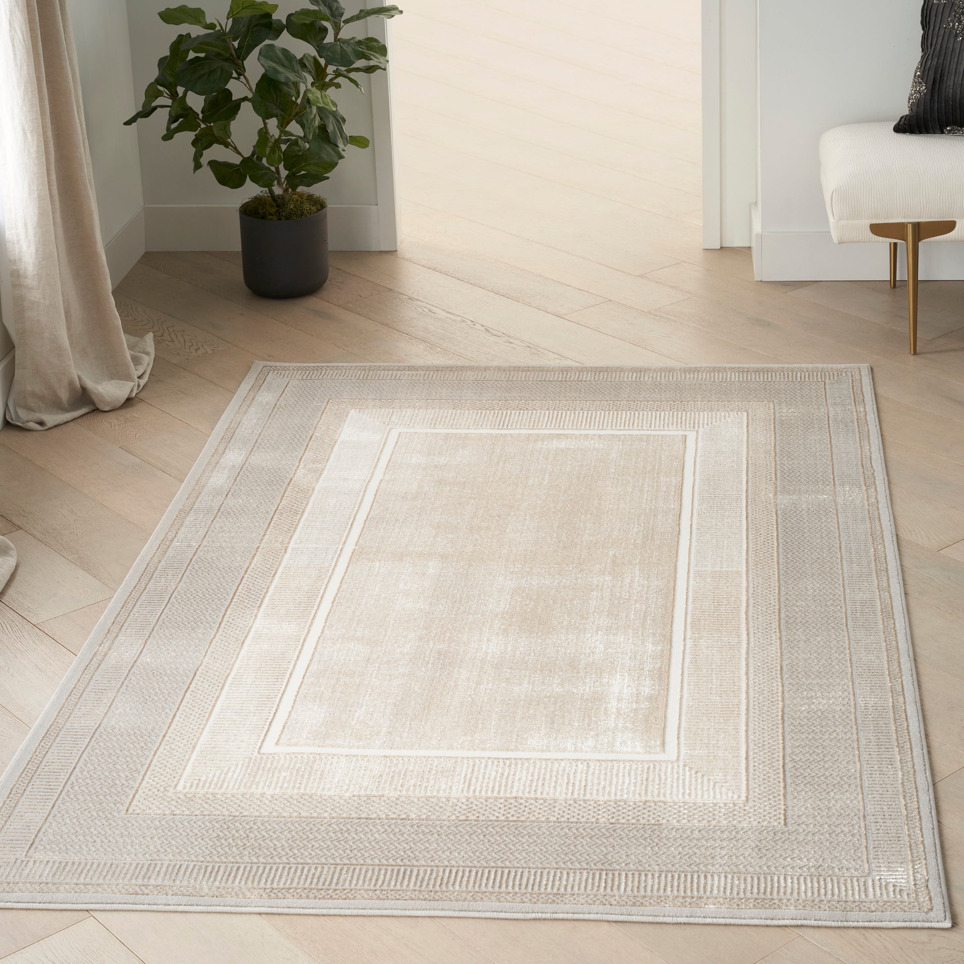 Nourison Glitz Glz07 Ivory Area Rug