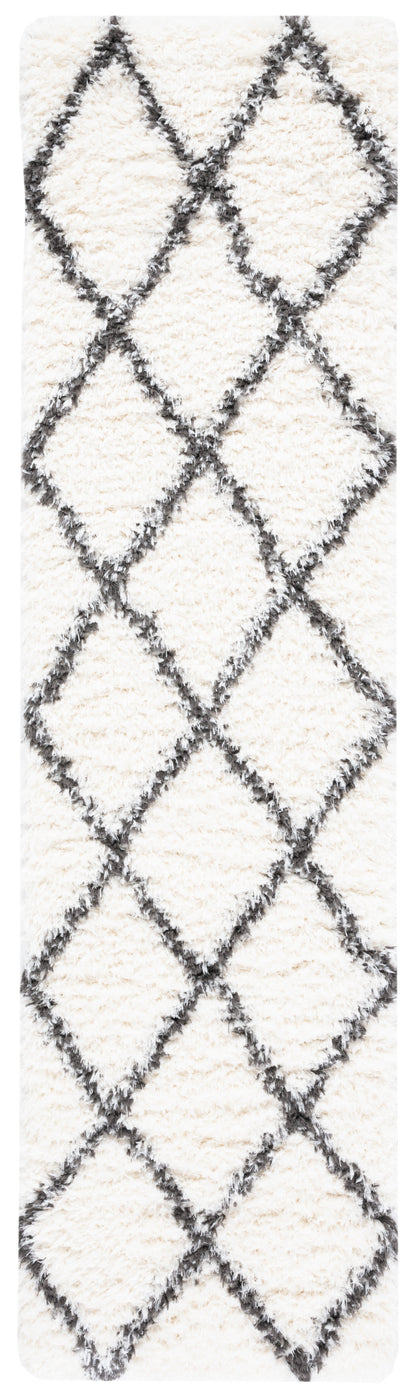 Safavieh Flokati Flkb313A Ivory/Dark Grey Area Rug