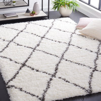 Safavieh Flokati Flkb313A Ivory/Dark Grey Area Rug