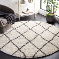 Safavieh Flokati Flkb313A Ivory/Dark Grey Area Rug