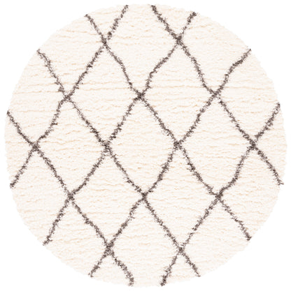 Safavieh Flokati Flkb313A Ivory/Dark Grey Area Rug