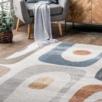 Nuloom Renee Abstract Shapes Grhn08A Beige Area Rug