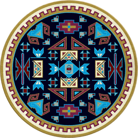 American Dakota Four Rams Copper Rug