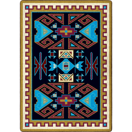 American Dakota Four Rams Copper Rug