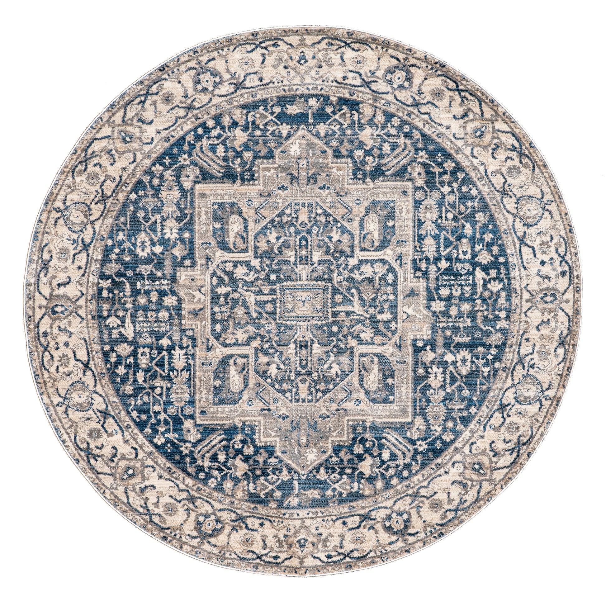 Nuloom Harriet Vintage Medallion Khmc04F Gray Area Rug