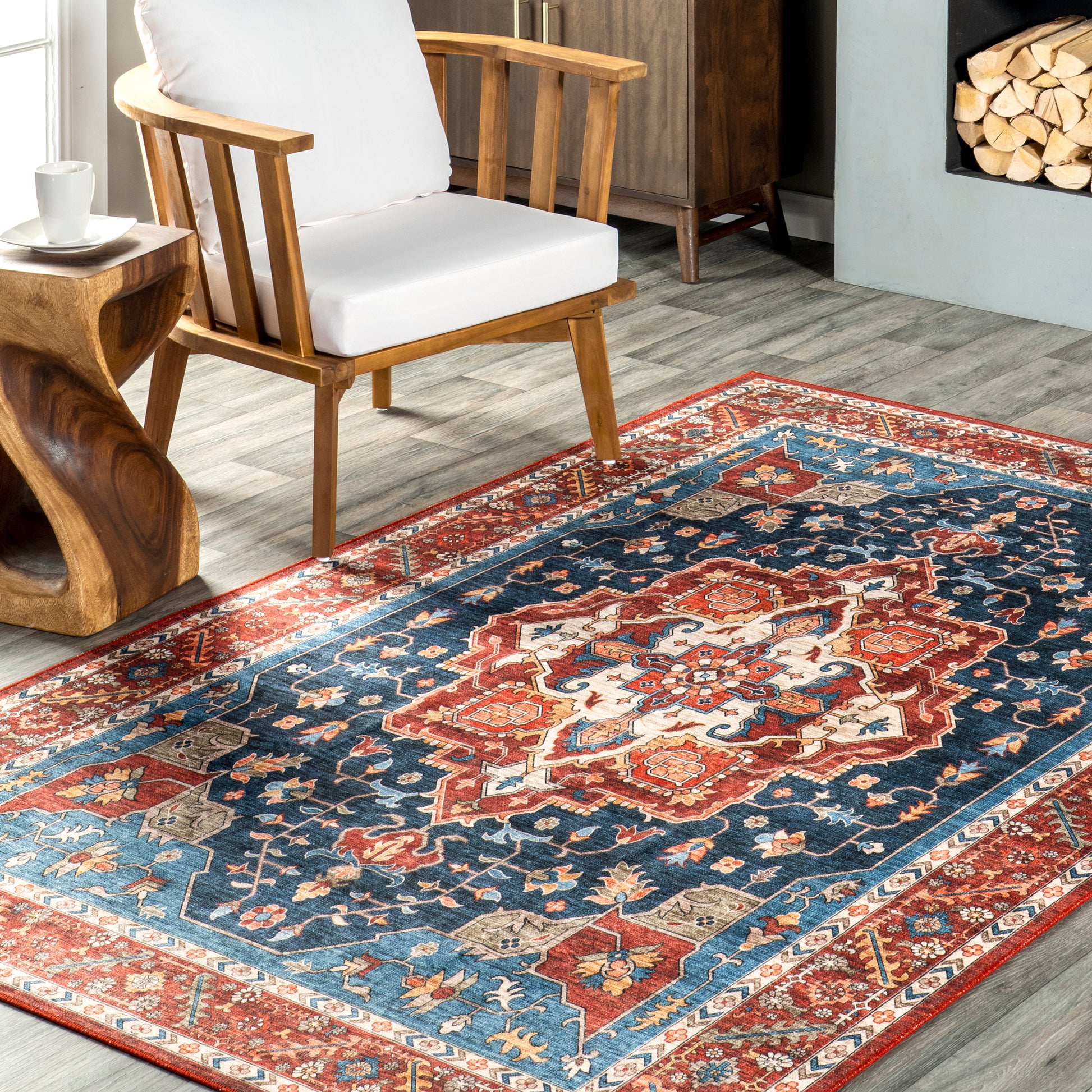 Nuloom Hera Medallion Hjth01B Blue Area Rug