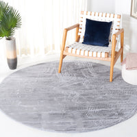 Safavieh Faux Rabbit Fur Frf976F Light Grey Area Rug