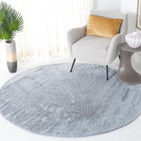 Safavieh Faux Rabbit Fur Frf976G Silver Area Rug