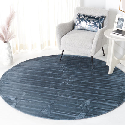 Safavieh Faux Rabbit Fur Frf976H Dark Grey Area Rug