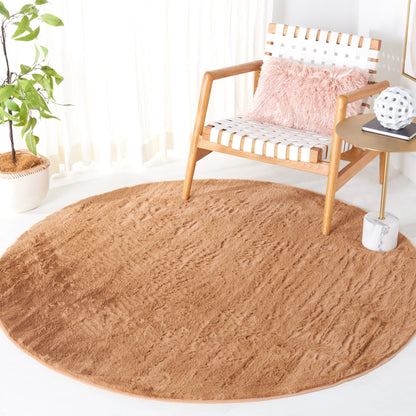 Safavieh Faux Rabbit Fur Frf976T Brown Area Rug