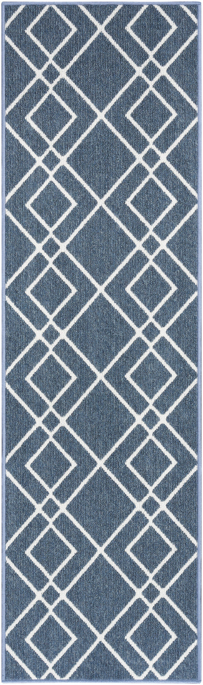 Nourison Modern Lines Mol01 Navy Area Rug