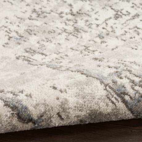 Nourison Quarry QUA01 Machine Made Ivory, Blue, Grey Rug