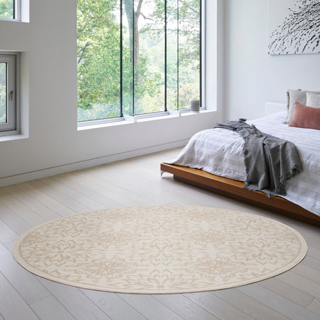 Nourison Jubilant Jub06 Ivory Beige Area Rug