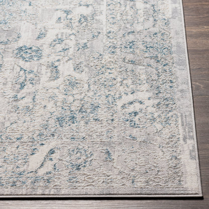 Surya Firenze Fze-2309 Teal, Charcoal, Gray, Light Gray Area Rug