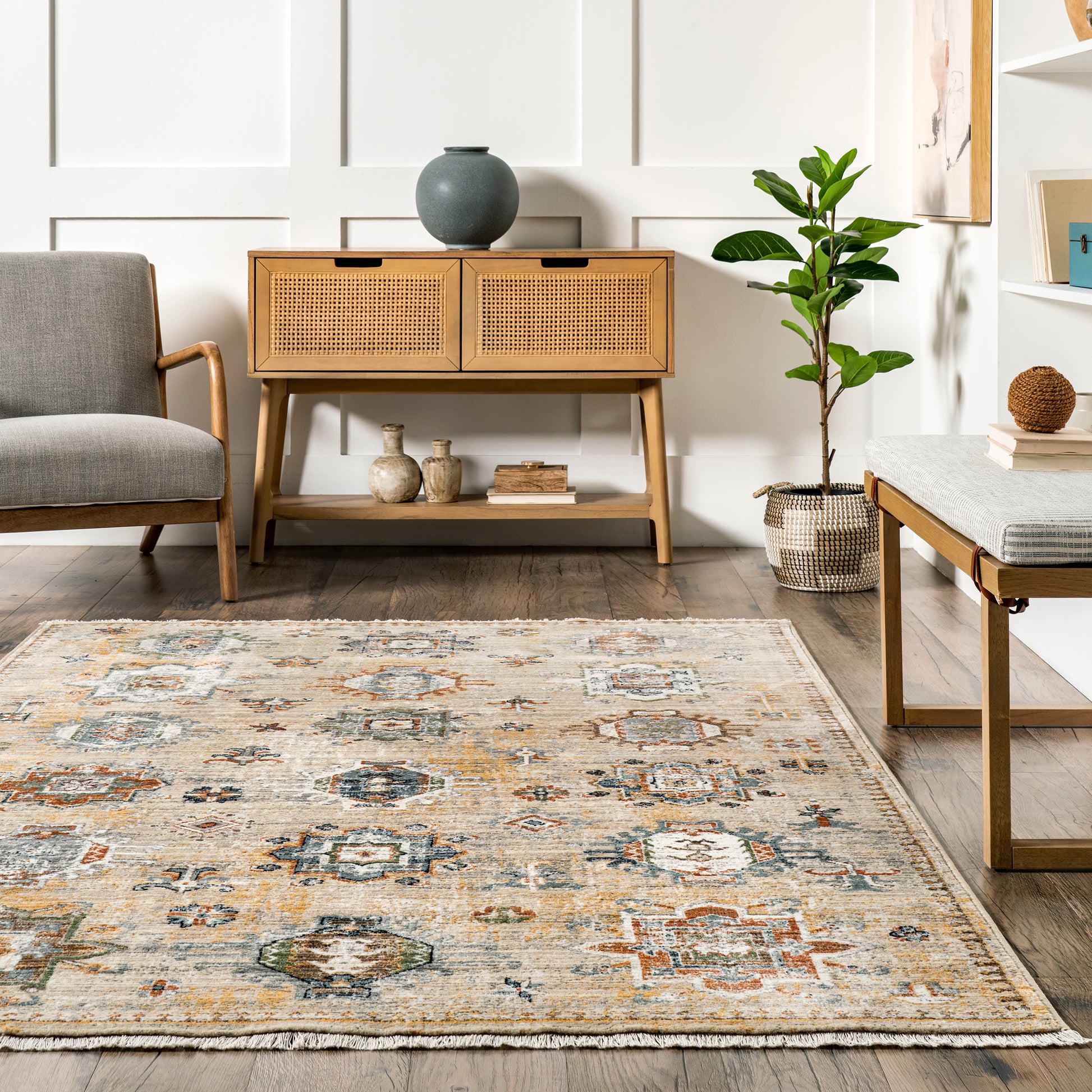 Nuloom Lisette Transitional Persian Bdsn25A Beige Area Rug