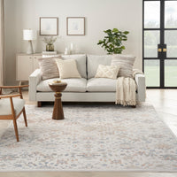 Nourison Elegant Heirlooms Elh02 Ivory Grey Area Rug