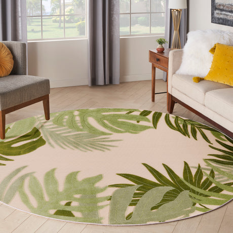 Nourison Aloha Alh40 Ivory Green Area Rug