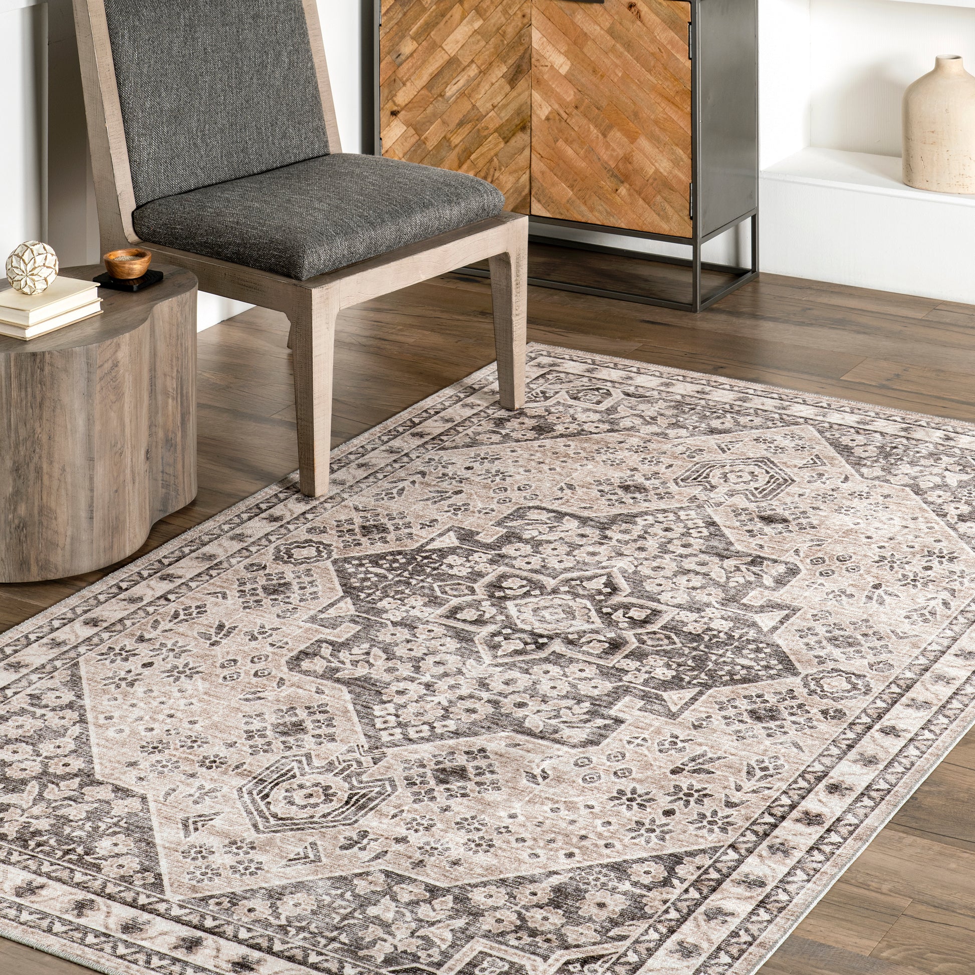 Nuloom Eira Medallion Hjth07A Taupe Area Rug