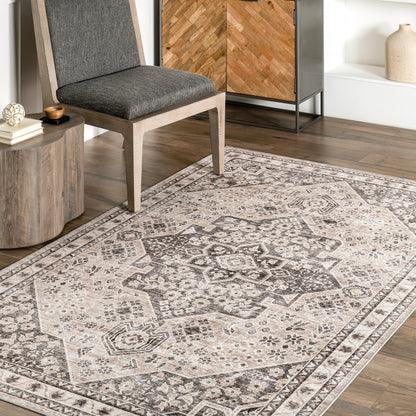 Nuloom Eira Medallion Hjth07A Taupe Area Rug