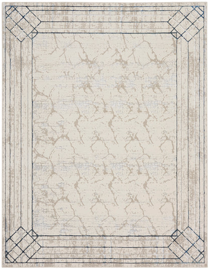 Nourison Glitz Glz03 Ivory/Taupe Area Rug