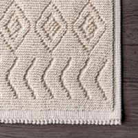 Nuloom Ethan Textured Trellis Psko05B Ivory Area Rug