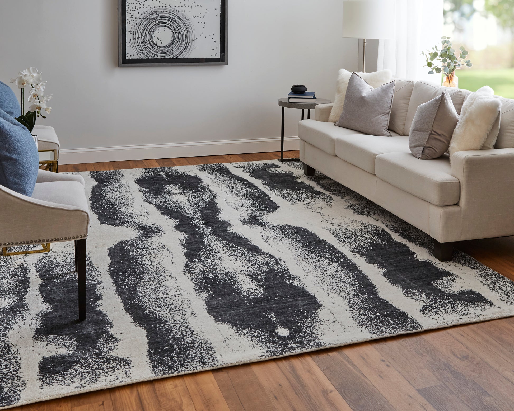 Feizy Coda Cod8930F Black/White Area Rug