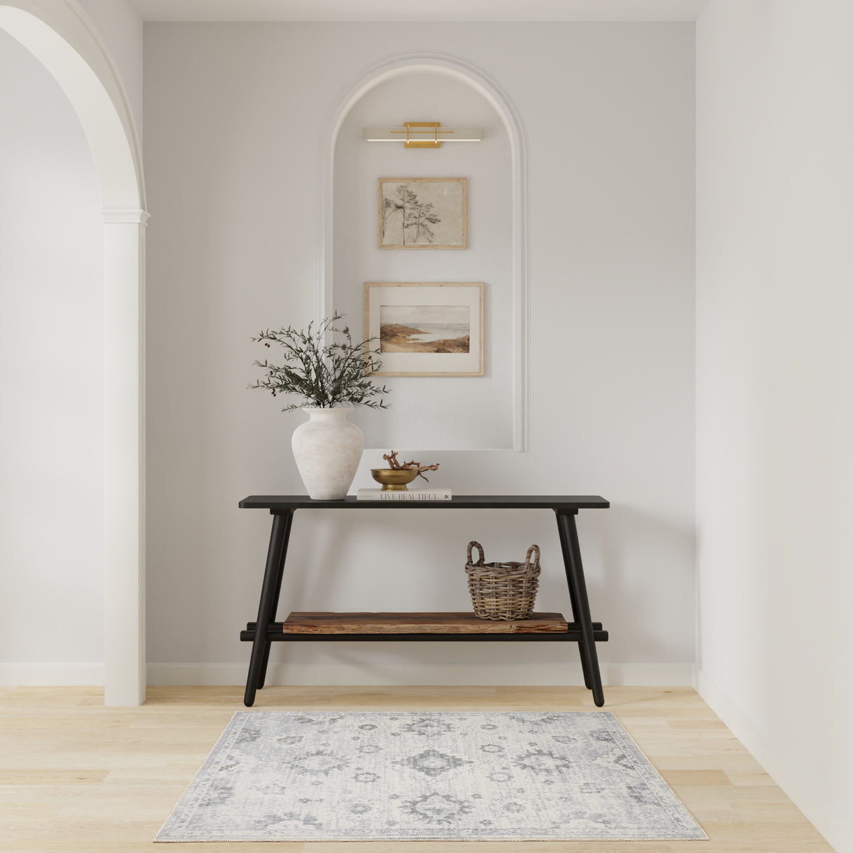 Nourison Astra Machine Washable ASW19 Machine Made Ivory Rug