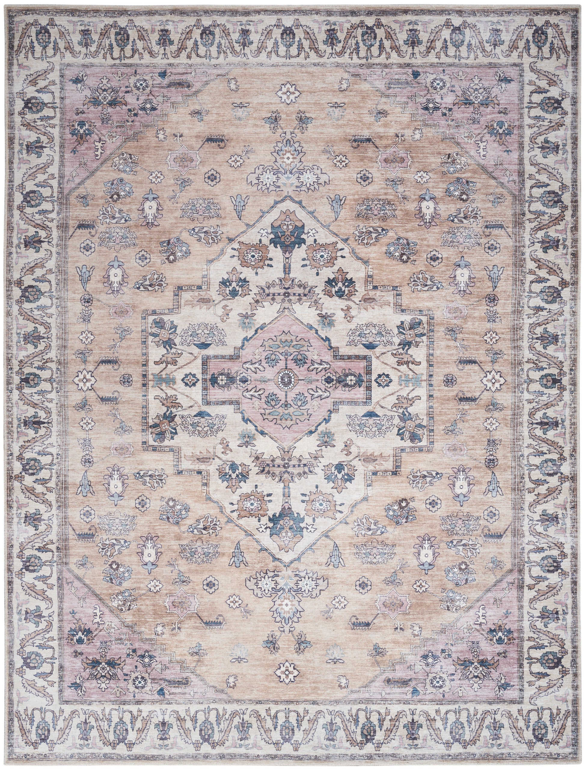 Nourison Grand Washables Grw03 Beige Multicolor Area Rug