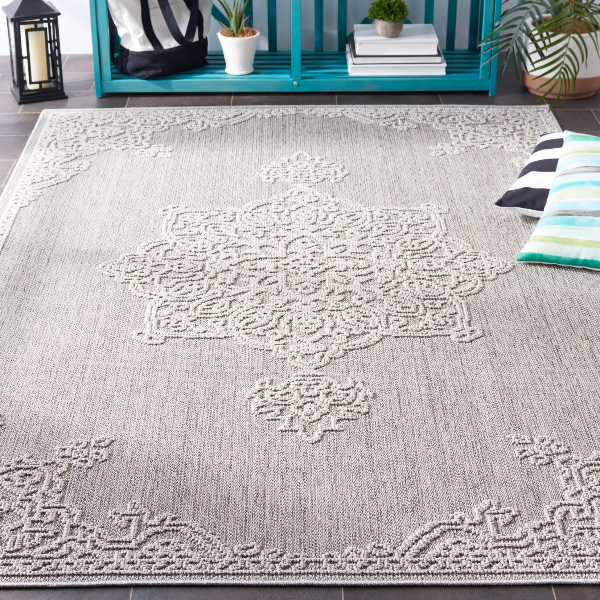 Safavieh Global Glb228F Grey/Ivory Area Rug