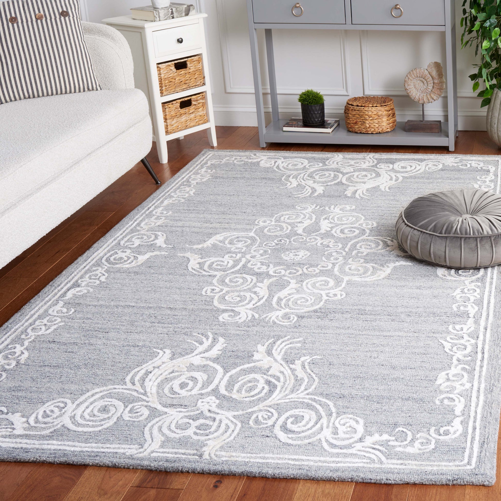 Safavieh Glamour Glm604F Grey/Ivory Area Rug