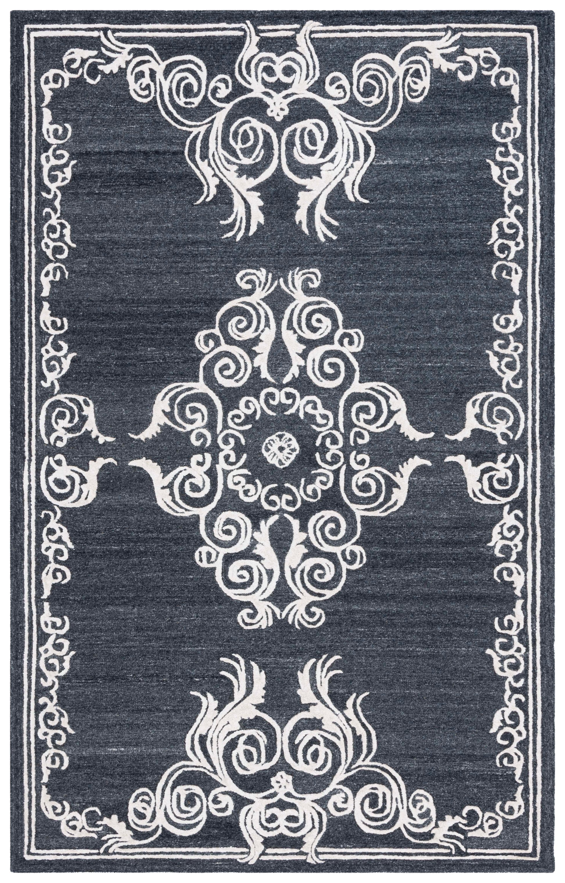 Safavieh Glamour Glm604Z Black/Ivory Area Rug