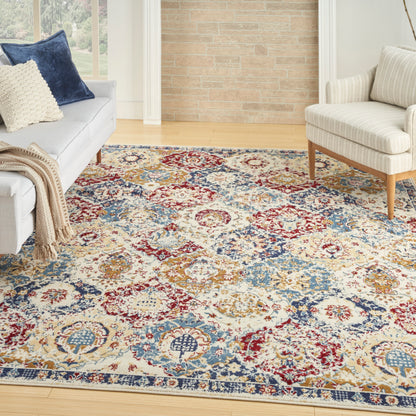 Nourison Grafix Grf31 Blue Multicolor Area Rug