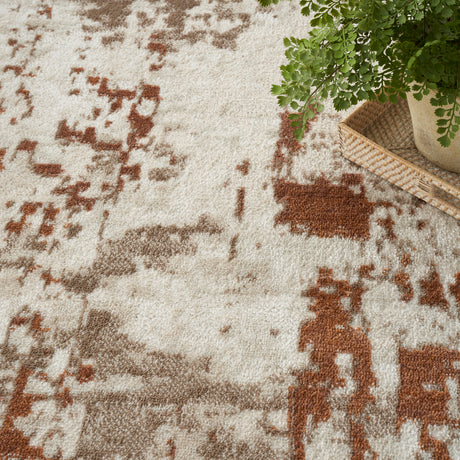 Nourison Quarry Qua01 Ivory Rust Area Rug