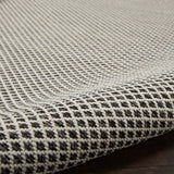 Nourison Courtyard COU01 Machine Made Ivory, Charcoal Rug
