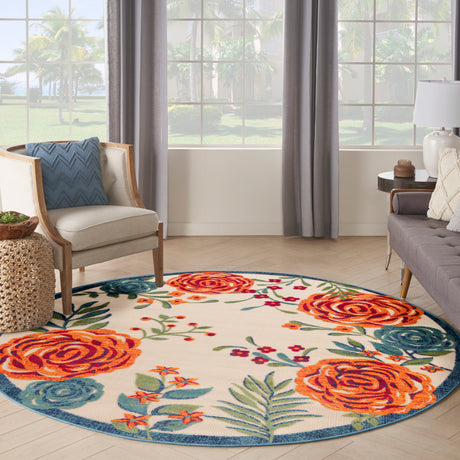 Nourison Aloha Alh32 Ivory Multicolor Area Rug