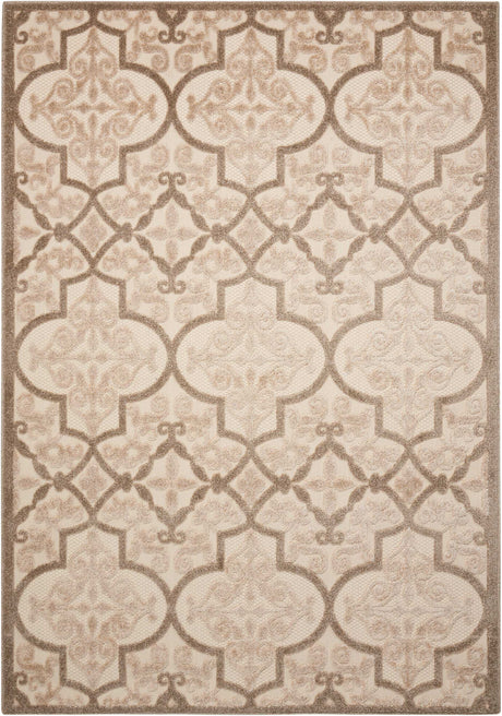 Nourison Aloha ALH14 Machine Made Cream Rug